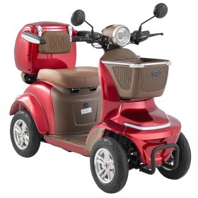 VEVOR Heavy Duty 4-Wheel Mobility Scooters for Seniors & Adults, 500lbs Capacity, 21.5 Miles 3-Speed Long Range