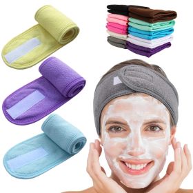 Hair Towel Women Headband Adjustable Wide Hairband Yoga Spa Bath Shower Makeup Wash Face Cosmetic Headband For Ladies Make Up Accessories (Color: green)